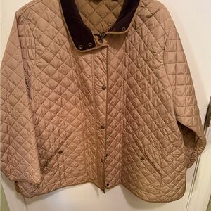 Lands' End Quilted Cape in Brown